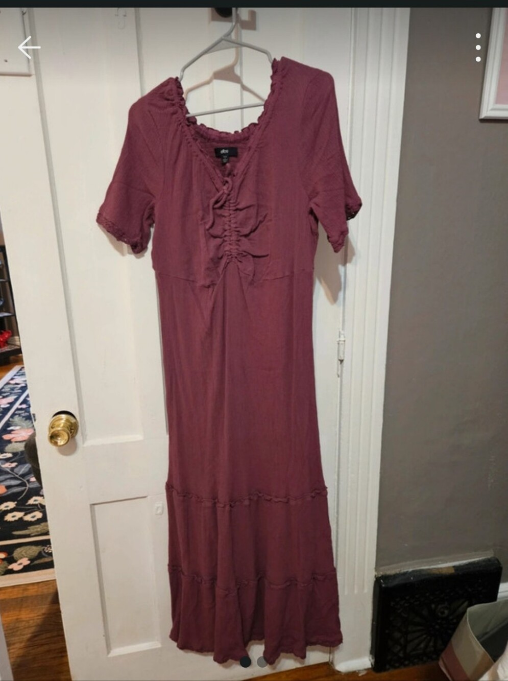 ellos Mauve Tiered Maxi Dress with Ruffle Front